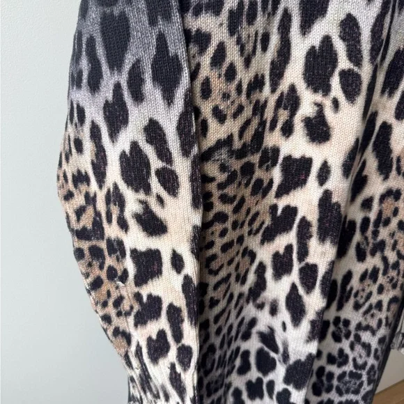 R13 Leopard Print Cardigan in Black and Cream - Picture 11 of 11